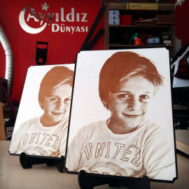 Lazer Kazıma Ahşap Fotoğraf