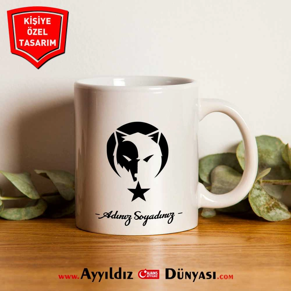 Kurt ve Ayyıldızlı Kupa Bardak